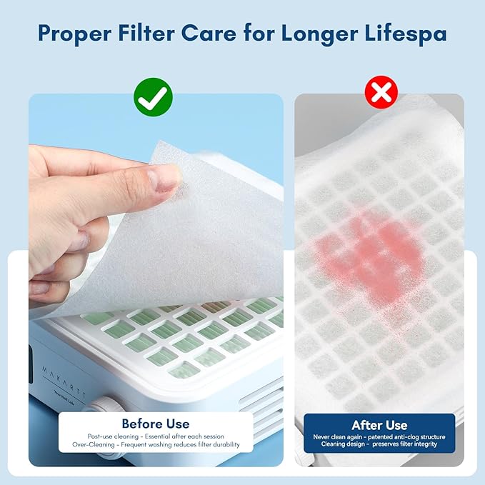 Makartt Nail Dust Collector Filter Paper – 100 Sheets Disposable Nail Dust Filters for Nail Dust Collector Machines, Nail Vacuum Dust Collector Nail Salon Supplies & Accessories White-BrightBean Baby