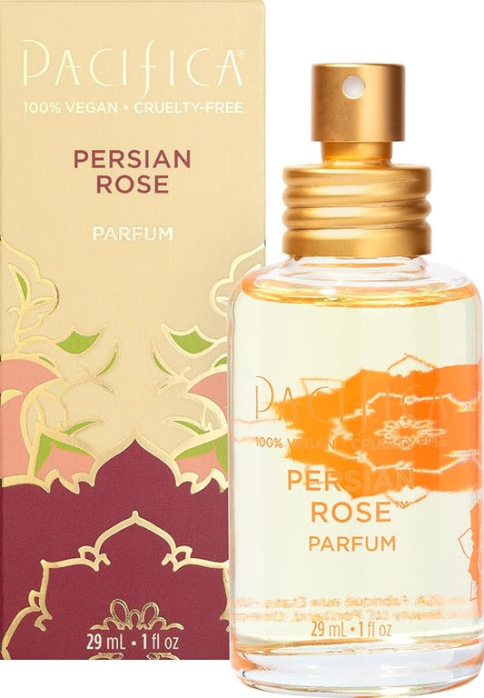 Pacifica Beauty, Persian Rose Clean Fragrance Spray Perfume, Made with Natural & Essential Oils, Fresh Rose Scent, Vegan + Cruelty Free, Phthalate-Free, Paraben-Free, Gifts for Her, 29 ml. 1 fl. oz-BrightBean Baby