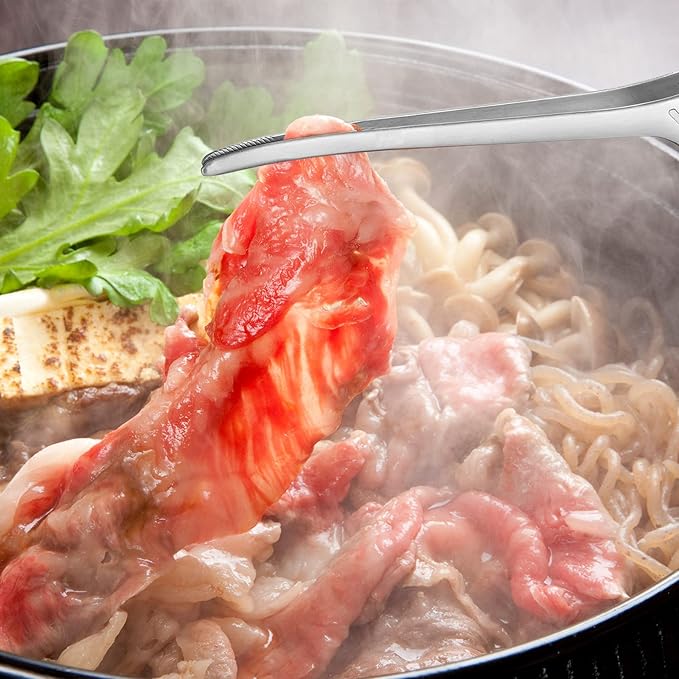 Patelai Korean and Japanese BBQ Tongs Non Slip Cooking Utensils Stainless Steel Tongs for Serving Food, Salad, Camping, Barbecue, Buffet, Oven with Support Stand(Silver,4 Pieces)