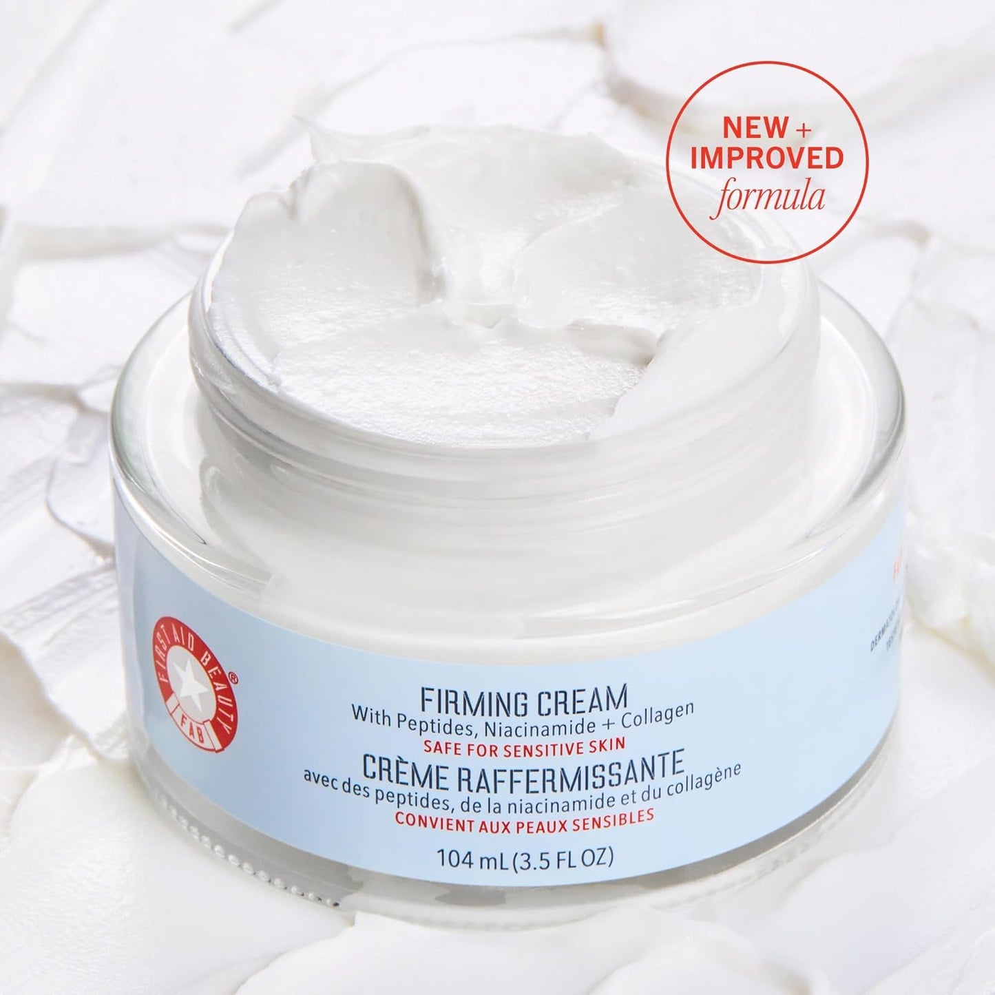 First Aid Beauty - Firming Collagen Cream with Peptides & Niacinamide, Ultra-Rich Plumping Moisturizer, Hydrates & Visibly Firms, Non-Comedogenic, Safe for Sensitive Skin, 3.5 oz-BrightBean Baby