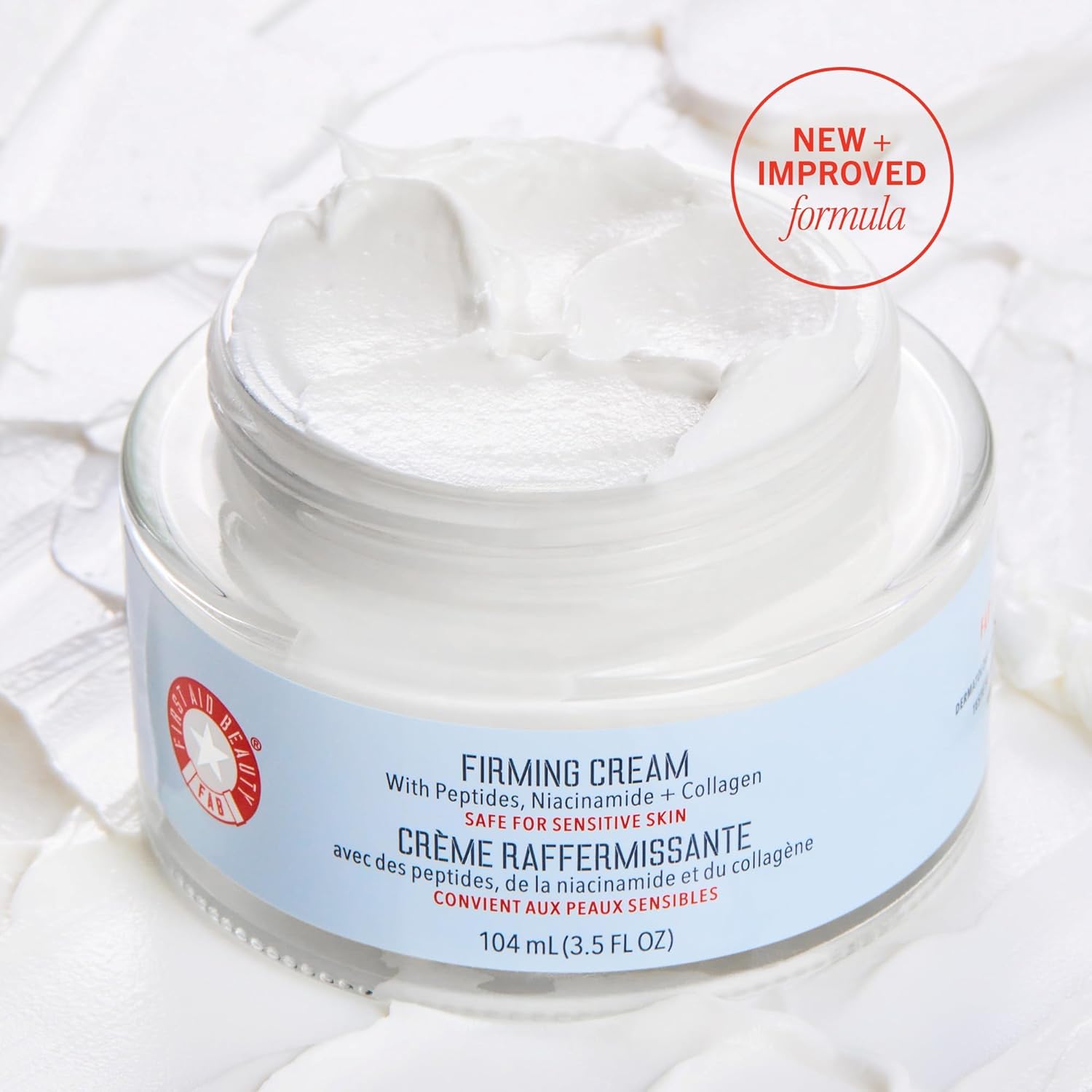 First Aid Beauty - Firming Collagen Cream with Peptides & Niacinamide, Ultra-Rich Plumping Moisturizer, Hydrates & Visibly Firms, Non-Comedogenic, Safe for Sensitive Skin, 3.5 oz-BrightBean Baby