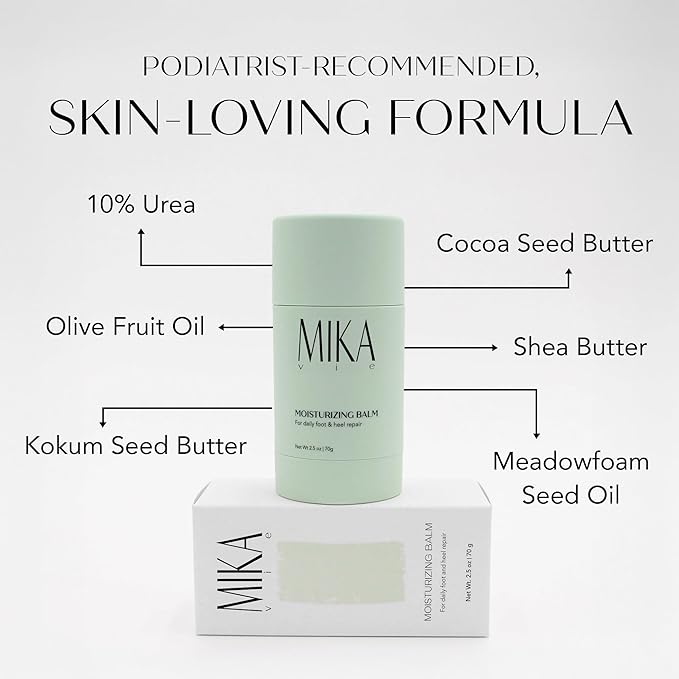 Luxury Moisturizing Foot Balm for Dry Cracked Feet, Urea Cream & Foot Moisturizer, It Softens & Exfoliates Skin and is Paraben and Phthalate Free-BrightBean Baby