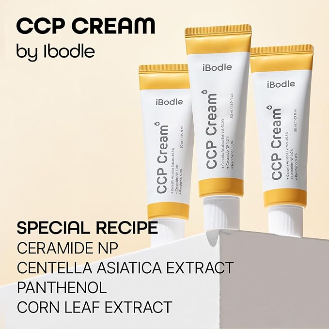 CCP Cream - 1.96 fl Oz - Barrier Hydrating & Moisturizing Cream with Ceramide, Centella asiatica extract and Panthenol for Kid & Adult, Hypoallergenic, Dermatest EXCELLENT-BrightBean Baby