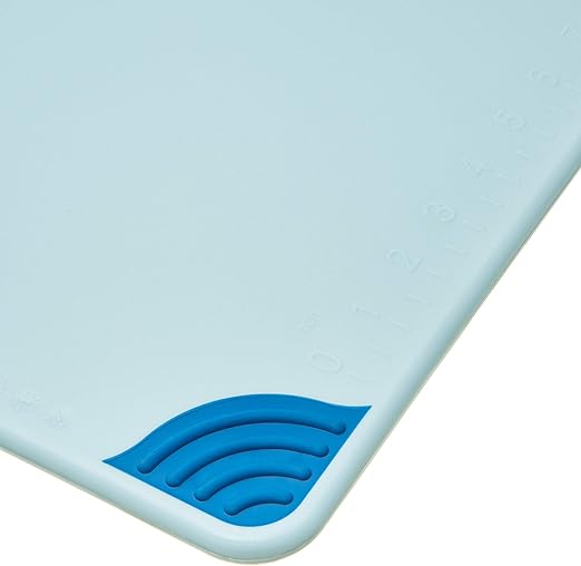 San Jamar Saf-T-Grip Plastic Cutting Board with Safety Hook, 15" x 20" x 0.5", Blue