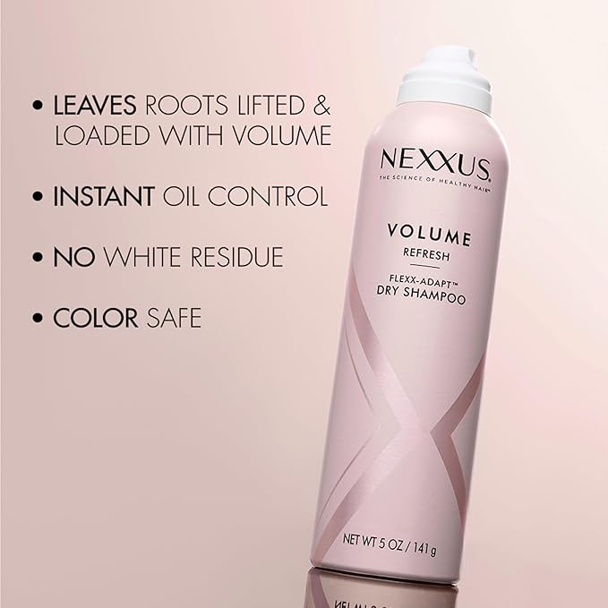 Nexxus Volume Refresh Dry Shampoo For Oil Control + Root-Lifting 72 Hour Freshness with FLEXX-ADAPT Technology 5 oz-BrightBean Baby