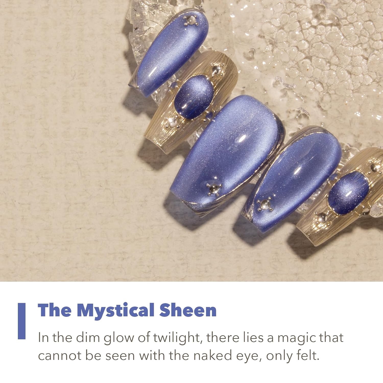 High-Density Cat Eye Gel Nail Polish with Magnet Stick, 15ml Dopamine Color Palette, Magnetic Effect Gel for DIY Manicure, Multiple Color Options - Cobalt Glimmer-BrightBean Baby