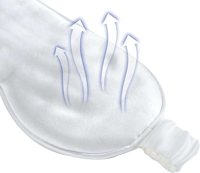 Silk Sleep Mask Light Blocking Luxury 100% Mulberry 19mm Silk Eye Mask Eye Cover Blindfold Ultra Soft Light & Comfy Anti Aging Skin Care with Travel Bag Gift Package-BrightBean Baby