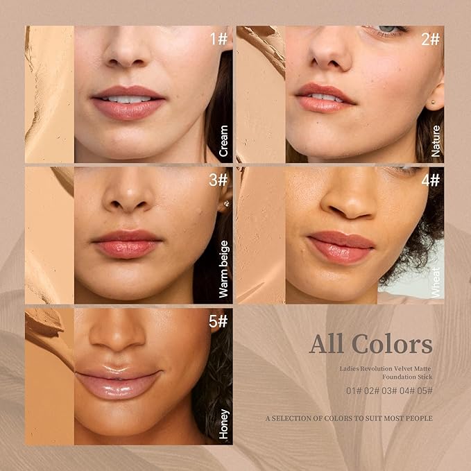 Multi-Use Foundation Stick Makeup with Brush,High Coverage Blendable Lightweight Contour Stick,Waterproof Flawless Natural Finish Creamy Foundation Makeup,Longwear Face Makeup Stick(#4)-BrightBean Baby