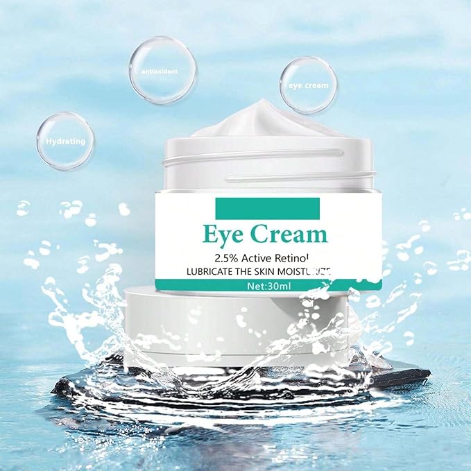 Eye Cream with 2.5% Active Retinol Anti Puffiness Caffeine Under Eye Cream Collagen Deep Moisturizing Anti Wrinkle Reduce Fine Lines Improve Dark Circles Anti Aging-BrightBean Baby