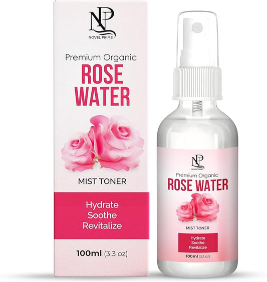 Rose Water 100ml, Refreshing Facial Mist for All Glowing Skin and Hair Types (Pack of 1)-BrightBean Baby