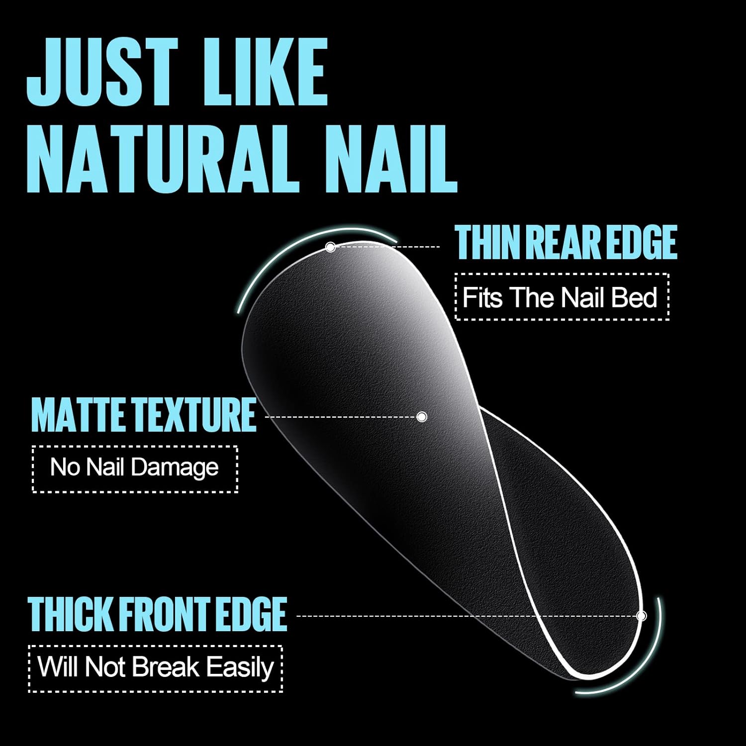 TOMICCA Extra Short Square Nail Tips, 15 Sizes Soft Double-sided Matte Fake Nails for Extensions, 450Pcs Acrylic Pre Shaped Gel Nail Tips for Home DIY Art Women Girls-BrightBean Baby