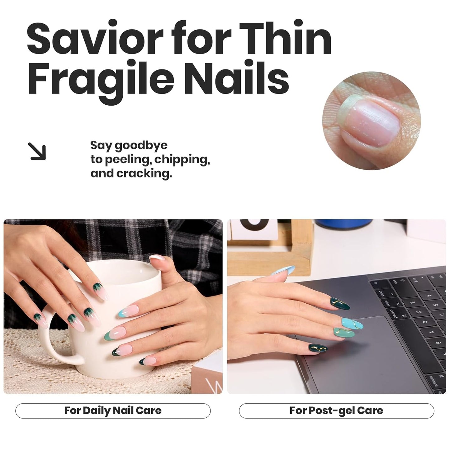 Beetles Green Nail Polish Set P181, 6 Colors Blue White Nail Polish Set, Green Collection Quick Dry Long Lasting Manicure Patricks Day DIY Nail Art Salon Home Gift For Women-BrightBean Baby