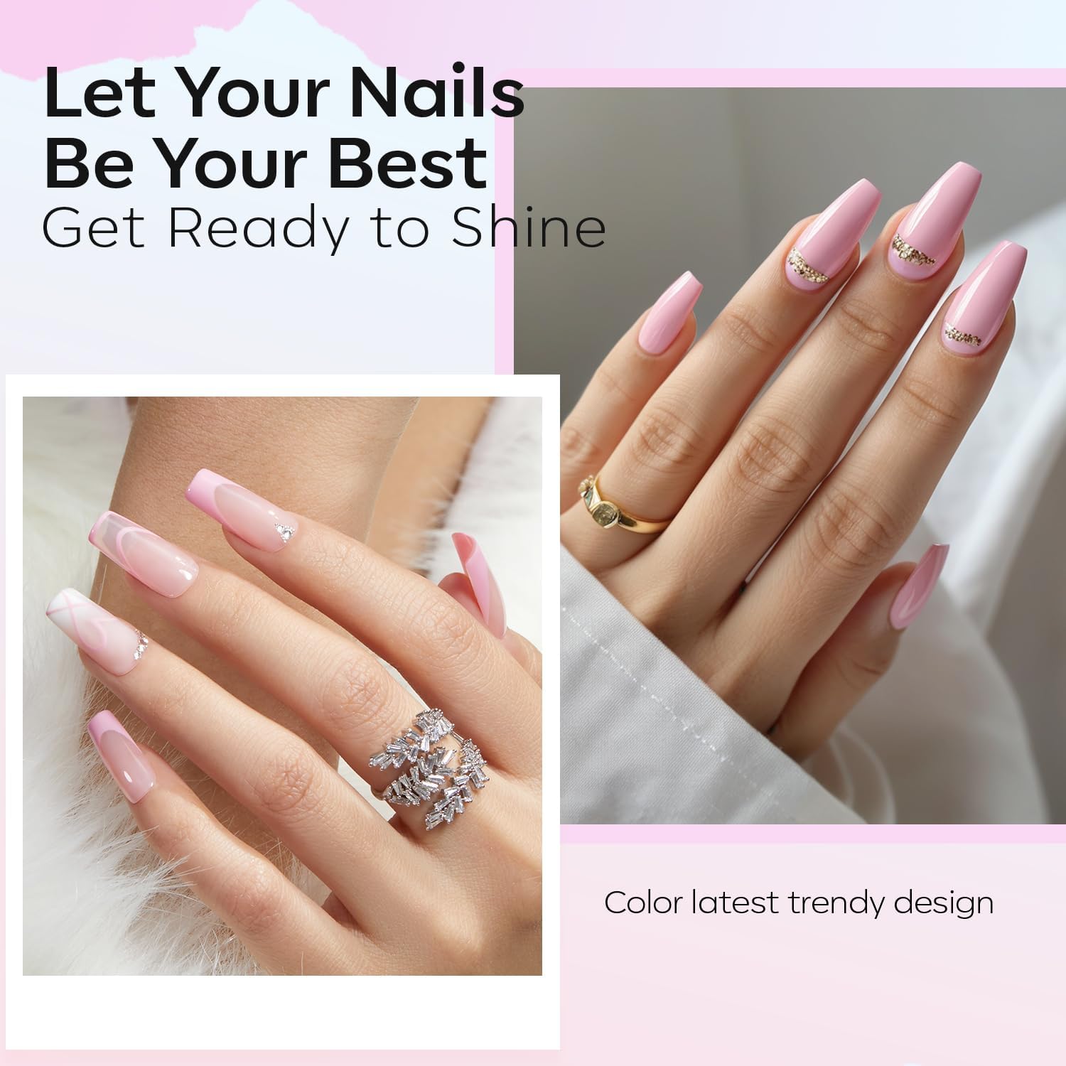 modelones Natural Pink Nail Polish, 15 ml Baby Pink Quick Dry Nail Lacquer Strengthener Long Last Shine Fingernail Toe Nail Art DIY Home Travel Manicure Gift for Women Girls 0.5 Fl Oz-BrightBean Baby