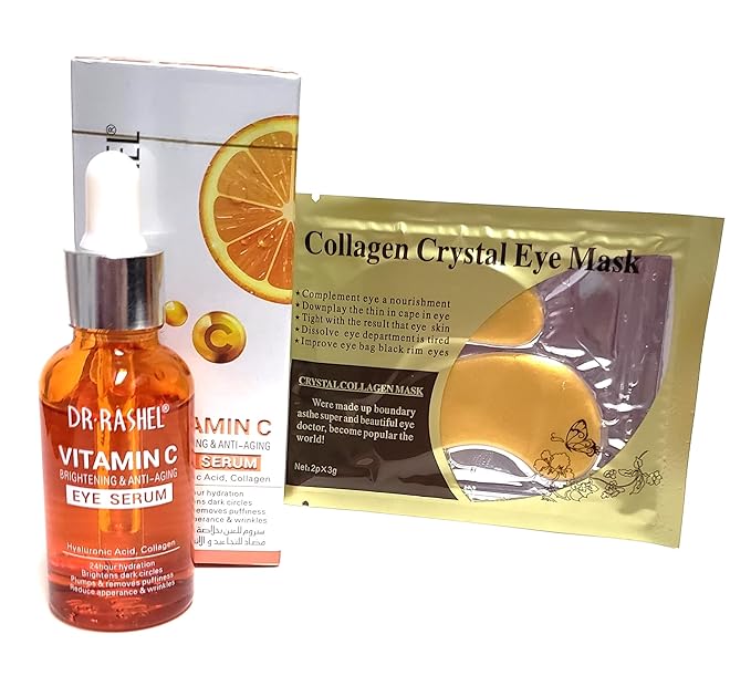 Vitamin C Eye Anti - Aging Serum Essence | Hyaluronic Acid and Collagen, Reduce Wrinkles, Remove Dark circles & Puffiness, Size (1.01 oz)-BrightBean Baby