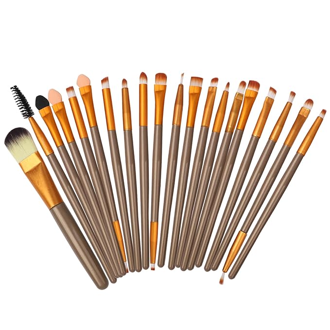 All in One Makeup Kit for Makeup storage bag 2X14 Colors Eyeshadow Palette Liquid Foundation Eyeliner Pencils Contouring Stick Lip Gloss Eyebrow Pencils 20Pcs Makeup Brushes etc For Women Girls Teens (Black)-BrightBean Baby