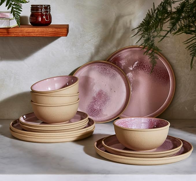 Portmeirion Minerals 10.5" Dinner Plate, Aquamarine (Set of 4) - Modern Stoneware Tableware with Gentle Curves, Durable & Stylish for Dining, Microwave & Dishwasher Safe - Sleek Dinnerware Collection