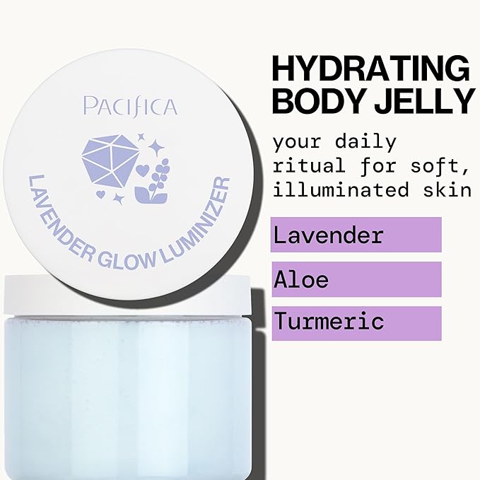 Pacifica Lavender Glow Shimmering Body Jelly – Moon-Kissed Illuminator & Hydrating Body Gel, Lightweight Glow Highlight with Lavender & Vanilla, Clean Beauty, Vegan, Cruelty-Free, 6 oz-BrightBean Baby