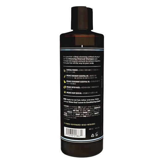Barrel and Oak - Cleansing Charcoal Shampoo, Clarifying Shampoo, Hair Care for Men, Deep Cleans & Purifies, Hydrates & Soothes Dry Scalp, Essential Oil-Based Scent, Vegan (Mint & Eucalyptus, 16 oz)-BrightBean Baby