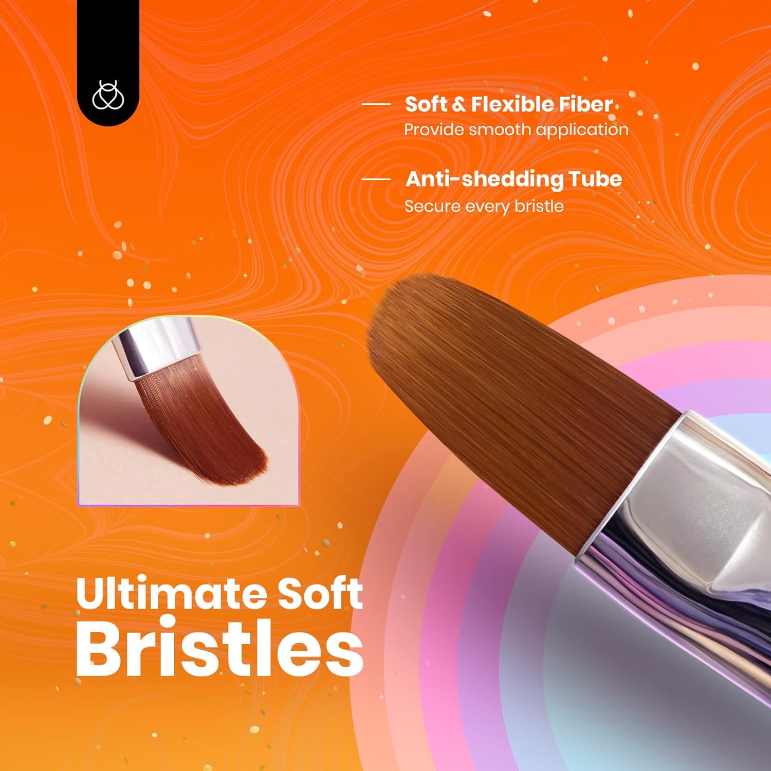 Beetles Gel Polish Nail Art Brushes, 6 Pcs Fingernail Art Design Pens, Wood Alloy Handle, Dotting Pen Clean Up Liner French Nail Brush Set, DIY Manicure Tools Gift for Women-BrightBean Baby