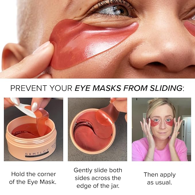 DRMTLGY Brightening Eye Masks (30 Pairs) - Caffeine Eye Masks for Dark Circles and Puffiness with Hyaluronic Acid, Eye Patches for Puffy Eyes-BrightBean Baby