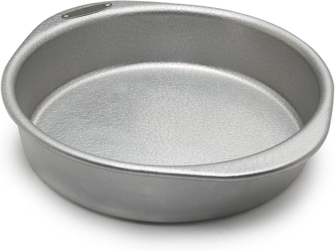 Doughmakers 9" Round Cake Commercial Grade Aluminum Bake Pan, Silver