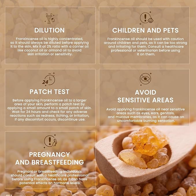 HIQILI 100ML Frankincense Essential Oil, for Massage, 100% Pure and Natural 3.38 Fl Oz-BrightBean Baby