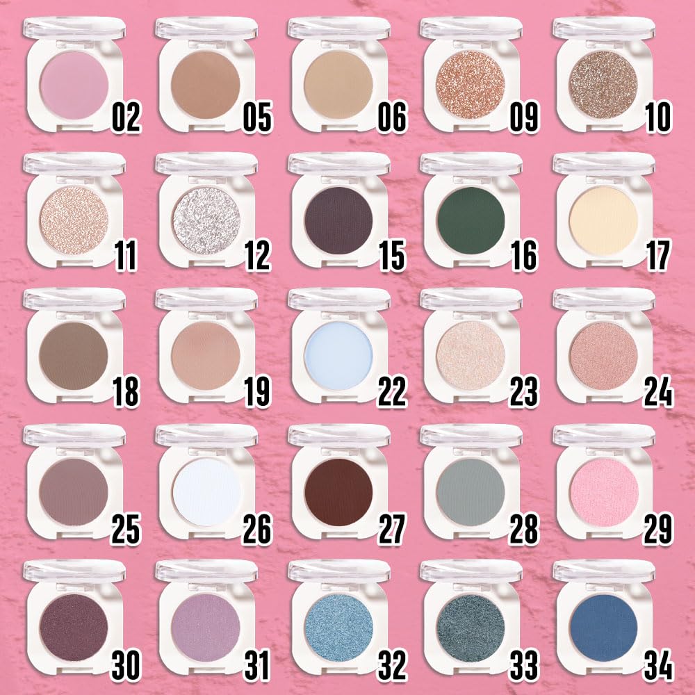 Single Matte Eye Shadow Palette Makeup, Light Peach Matte Eyeshadow for Women, Monochrome Eye Shadow Makeup, Pigmented Waterproof Sombras Para Ojos, Vegan, Talc, Paraben & Cruelty Free, 02-BrightBean Baby