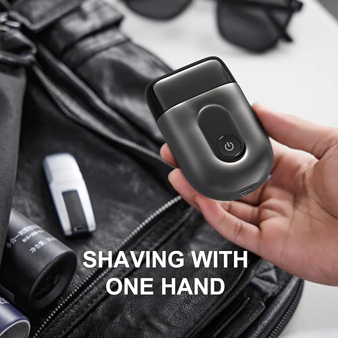 Electric Foil Shavers for Men: Mini Electric Razor with Big LED Display & 3 Floating Blades - IPX7 Waterproof Wet Dry Face Razor, USB Type C-BrightBean Baby
