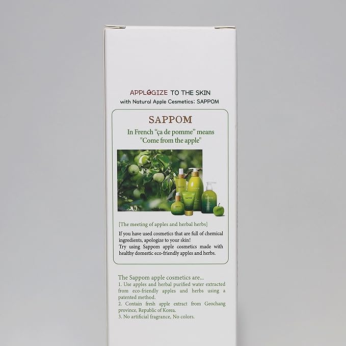 Green Apple, SAPPOM Apple Water Soothing Spray Mist, for All Skin Types, After Shave, Refresh and Hydrating Toner, Natural Herbal Care-BrightBean Baby