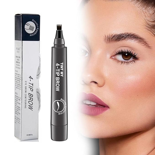 2025 Upgraded Magic Eyebrow Pencil for Women, Long-Lasting Ultra-Fine Tip Waterproof Eye Brow Pencils with 4 Fork, Smudge-Proof Natural Brow Makeup for Women - Gray Brown-BrightBean Baby