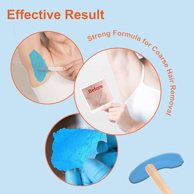 Hard Wax Beads for Brazilian Waxing, Sensitive Skin, Face, Eyebrow, Back, Chest, Legs At Home - Pearl Wax, 300g/bag (Dark Green)-BrightBean Baby