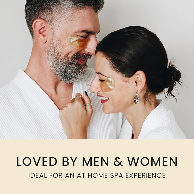 16 Pairs Gold Under Eye Patches with 2 pieces of Lip Mask | Under Eye Mask Dark Circles and Puffiness | Wrinkles Patches with Hydrogel | Collagen Eye Pad-BrightBean Baby