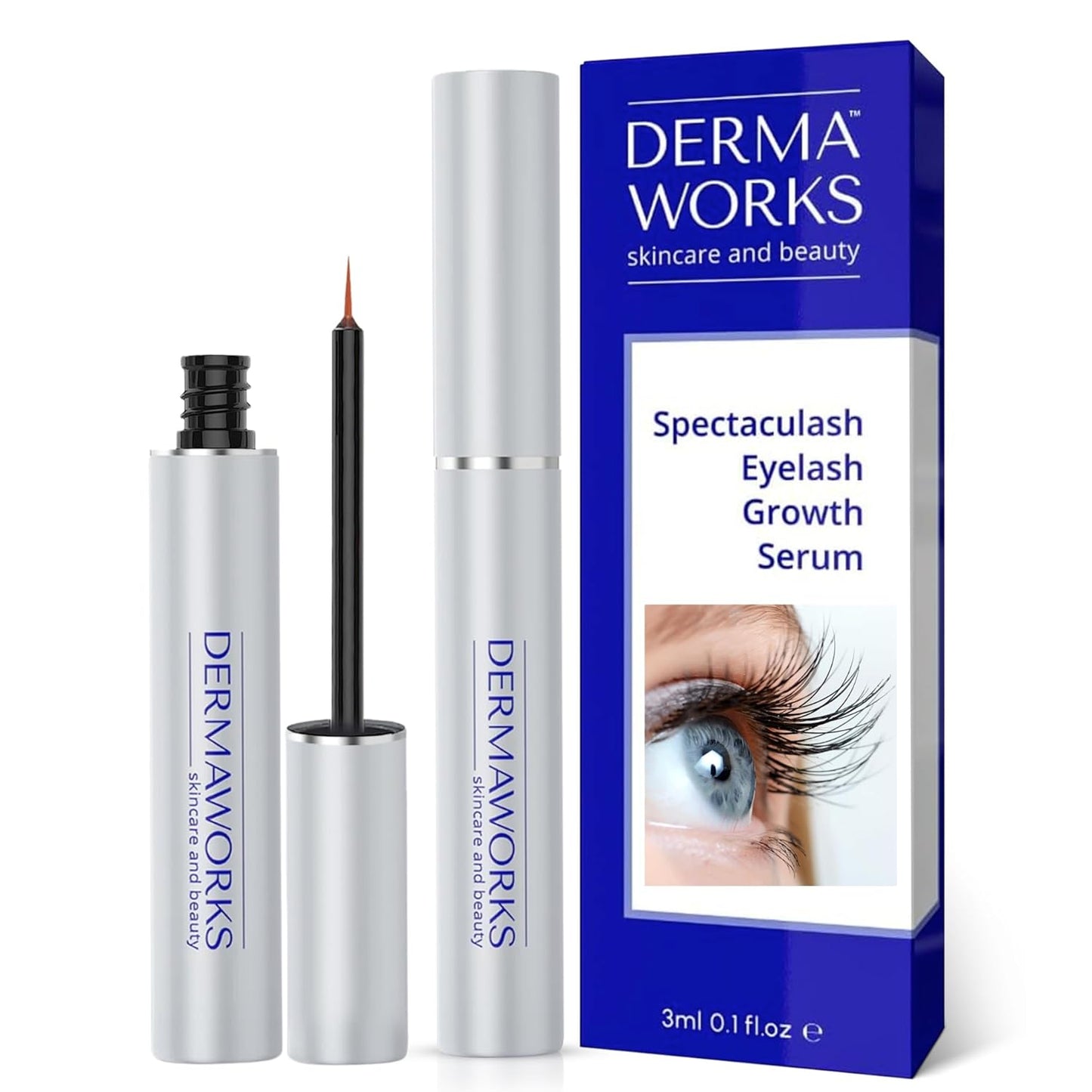 SPECTACULASH LASH SERUM for Eyelash Growth & Volume - Big Lashes Eyelash Growth Serum for Longer, Fuller, Natural Lashes - Suero Para Pestañas Crecimiento - Lash Conditioner & Boost - by DERMAWORKS-BrightBean Baby