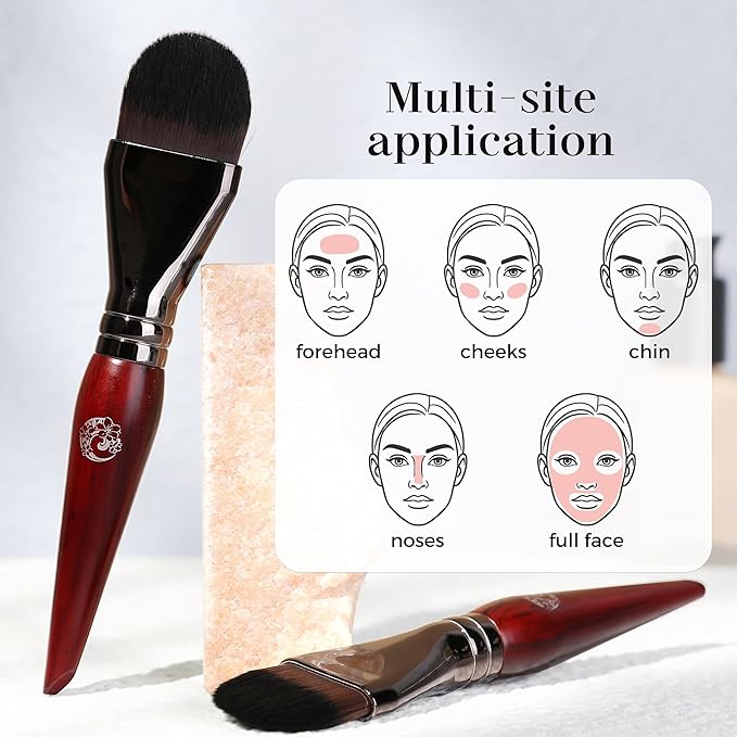 ENERGY Foundation Brush for Liquid Makeup DIY Facial Mask Premium Soft Bristles Contour Face Brush for Blending Liquid, Cream, Eye Mask, Under Eye Concealer Vegan Flat Cosmetic Makeup Tool-BrightBean Baby