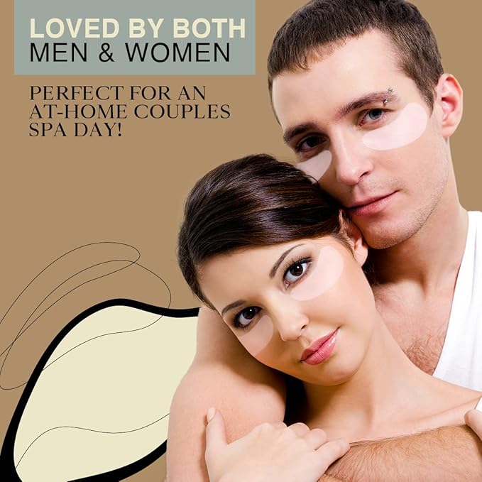 Gemini Under Eye Patches for puffy eyes, dark circles, under eye bags and wrinkles - 5 pairs biocellulose under eye masks for personal care - Certified Vegan-BrightBean Baby