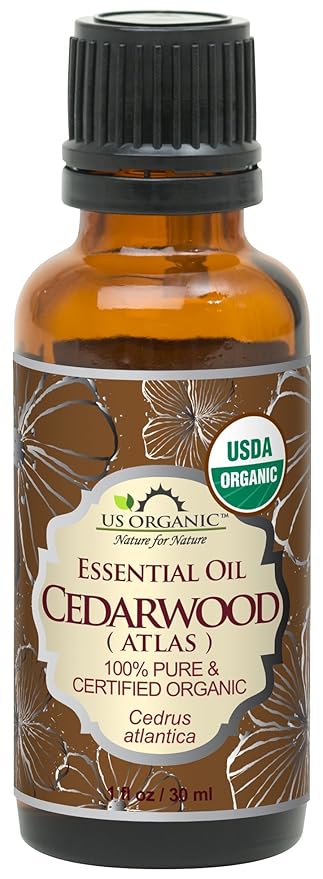 US Organic 100% Pure Cedarwood Essential Oil (Atlas) - USDA Certified Organic, Steam Distilled (More Size Variations Available) (30 ml / 1 fl oz)-BrightBean Baby