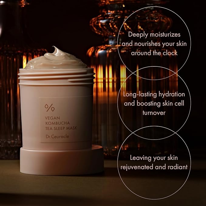 Dr.Ceuracle Vegan Kombucha Tea Sleeping Mask - Hydrating Overnight Face Mask with Niacinamide, Bakuchiol, Ceramide, Korean Skincare (100 g / 3.52 oz.)-BrightBean Baby