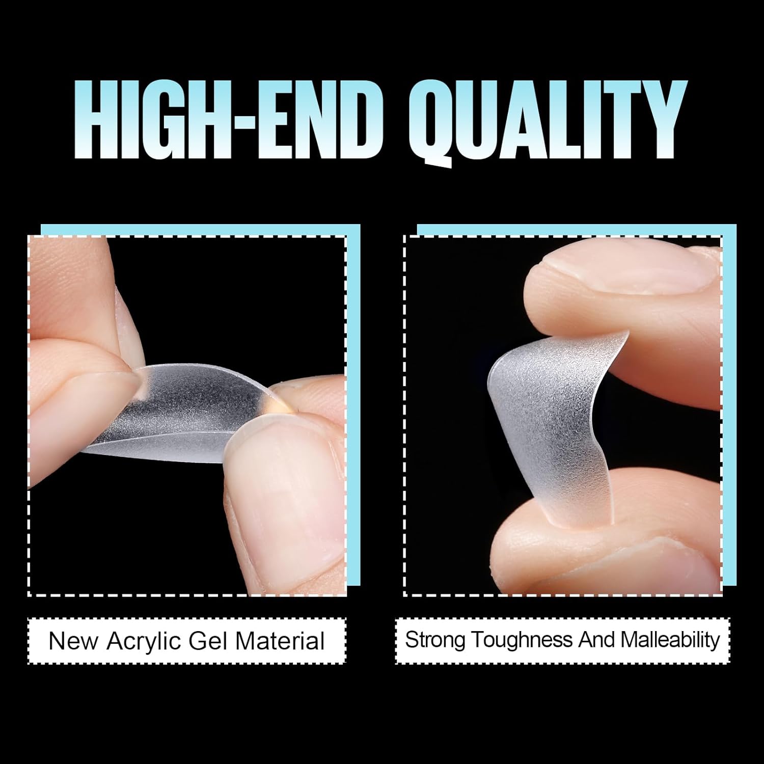 TOMICCA Short Coffin Gel Nail Tips, Full Cover Short Nail Tips, 360Pcs Soft Coffin Nails Matte Fake False Acrylic Press on Nail Home DIY Nail Salon 15 Sizes-BrightBean Baby