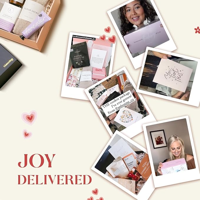 Unboxme Lavender Spa Gift Basket For Women - Relaxation Gifts I Self Care Package with Lavender Scented Candle, Wine Tumbler, Bath Bomb, Soap, Socks, Hand Cream & Bonus Card | Sympathy Gift-BrightBean Baby