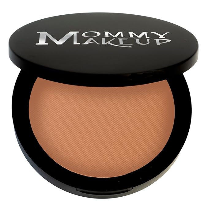 Mineral Dual Powder in Toasted (Medium Dark Tan) | 4-in-1 Pressed Mineral Foundation with SPF 15 for Flawless Glow & Soft Looking Skin | Oil Free, Talc Free, Gluten Free | 0.45 Oz | by Mommy Makeup-BrightBean Baby