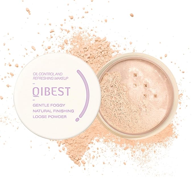 Setting Powder Loose Face Powder Lightweight Soft Smooth Brighten Minimizes Pores Long Lasting Oil Control Loose Powder Makeup For Matte Flawless Finish 00#Prism-BrightBean Baby
