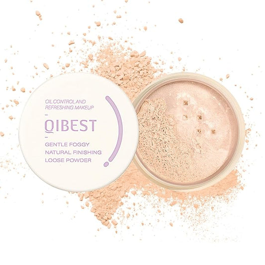 Setting Powder Loose Face Powder Lightweight Soft Smooth Brighten Minimizes Pores Long Lasting Oil Control Loose Powder Makeup For Matte Flawless Finish 00#Prism-BrightBean Baby