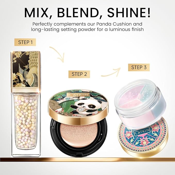 CATKIN Skin Tone Corrector Makeup Primer, Isolation Cream, 3 IN 1 Skin Tone Correcting, 73% Moisturizing Essence, Oil Control Primer For Flawless & Poreless Face Makeup Base Oil Free Formula-BrightBean Baby