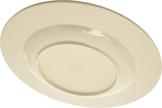 Carlisle FoodService Products Grove Reusable Plastic Plate Salad Plate with Rim for Home and Restaurant, Melamine, 9 Inches, Aqua, (Pack of 12)