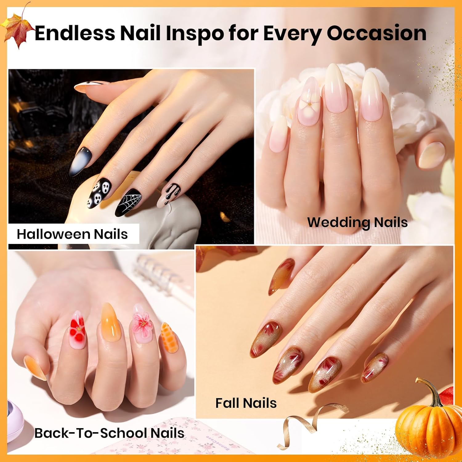 Beetles Blooming Gel 15ml Clear Uv Led Blossom Fall Halloween Nails Gel Polish for Spreading Effect Marble Natural Stone Watercolor Floral Print Soak off Diy Nail Art Design Manicure Gift for Women-BrightBean Baby