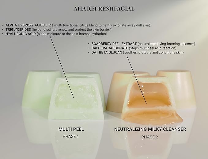 Smooth & Brighten System Collection, Activator with AHA Facial & Vitamin C Concentrate, Skin Renewal Trio, Skin Care Routine,Suitable for Dry Skin, Gift Bundle / Starter Kit-BrightBean Baby