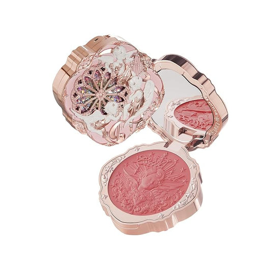 Flower Knows Little Angel Cream Blush,Buildable & Blendable Makeup Blush for cheeks,Soft & Long-lasting,Rose Pink Flush for All Skin Tones(02 Floral Praise,6g)