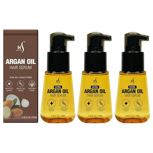 HerStyler Advanced Argan Oil Hair Serum for Women - Anti Frizz Serum for Hair - for Frizzy, Dry and Damaged Hair - Nourishing - 2.36 Fl Oz / 70 Ml (3 Pack)-BrightBean Baby