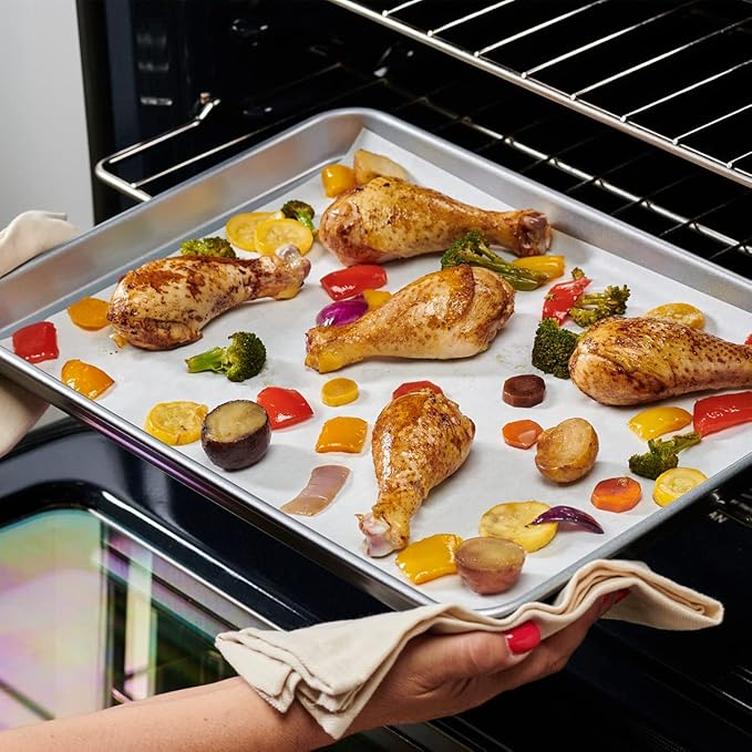 GUSTO [15 in x 200 ft - 250 Sq.Ft] White Parchment Paper for Baking, Non-Stick Baking Paper - Parchment Paper Roll With Cutter for Air Fryer, Baking & Cooking- Formery Comfy Package