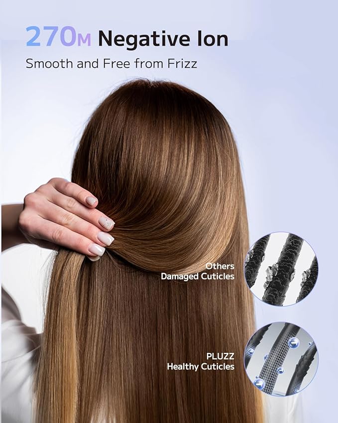 Hair Dryer, Ionic High-Speed Blow Dryer for Fast Drying with Brushless Motor, Portable Professional Hair Dryers with Magnetic Concentrator, Quiet Compact Hairdryer for Women & Men, Travel/Home/Salon-BrightBean Baby